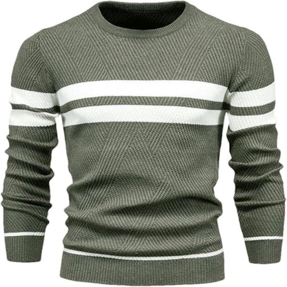Moderne stribet sweater til mænd