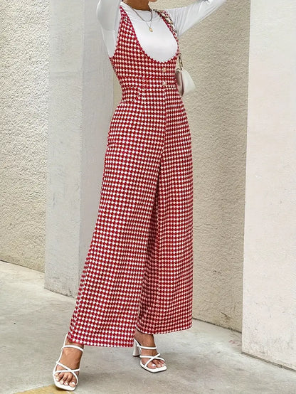 Elegant jumpsuit med brede ben til kvinder