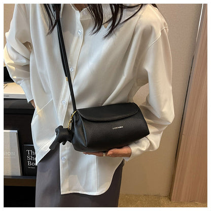 Retro crossbody-taske i blødt læder