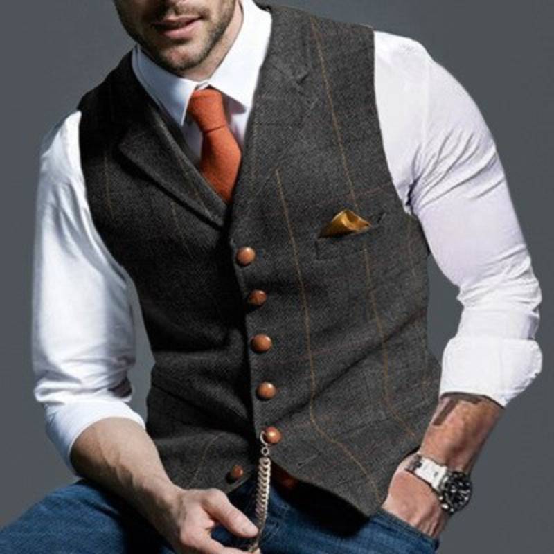 Elegant ternet cardigan til mænd
