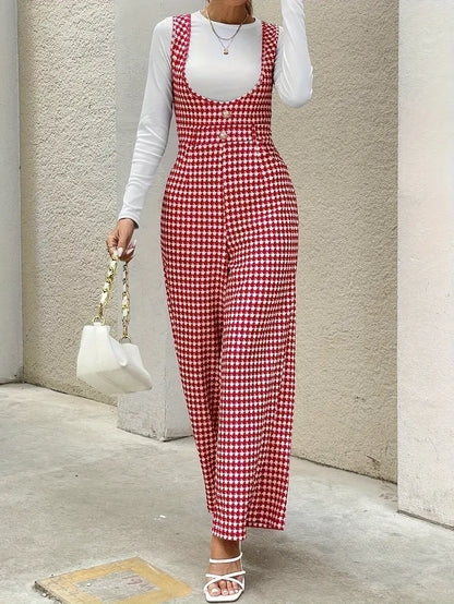 Elegant jumpsuit med brede ben til kvinder