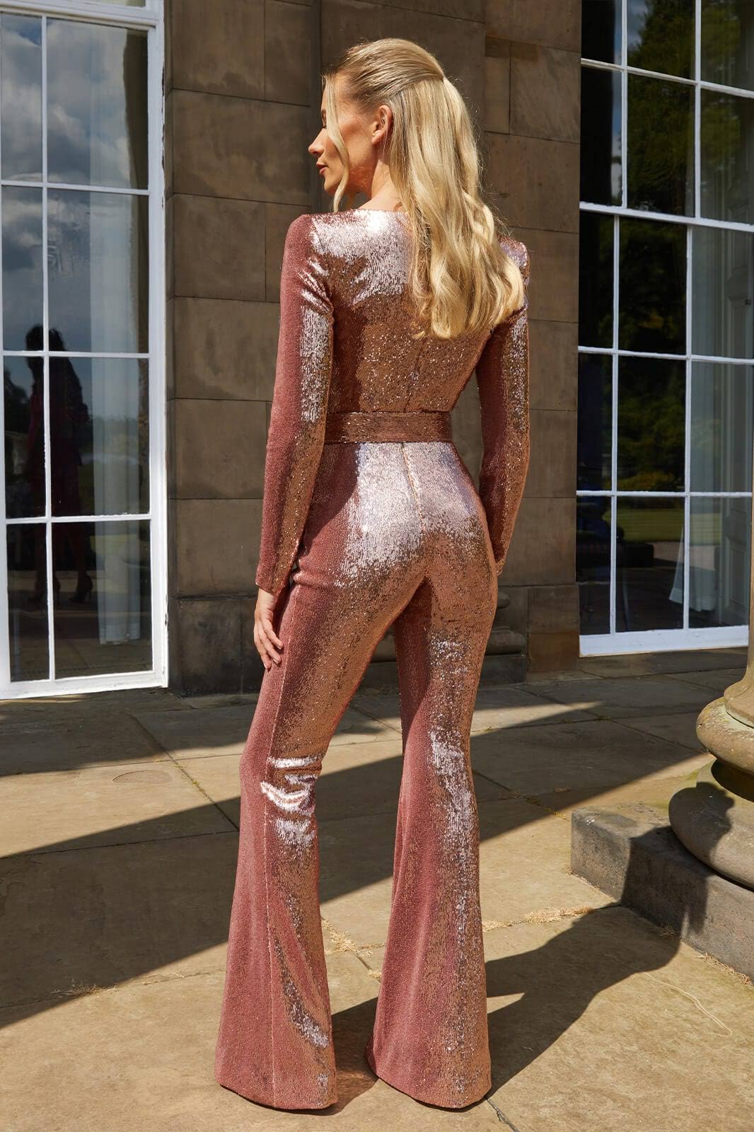 Glitter-jumpsuit til kvinder