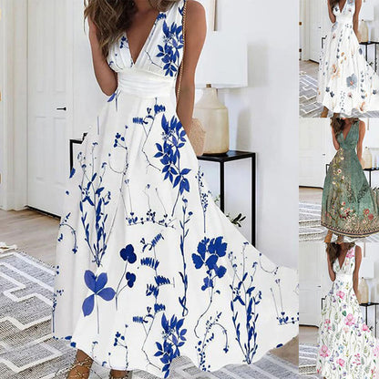 Elegant blomstret kjole