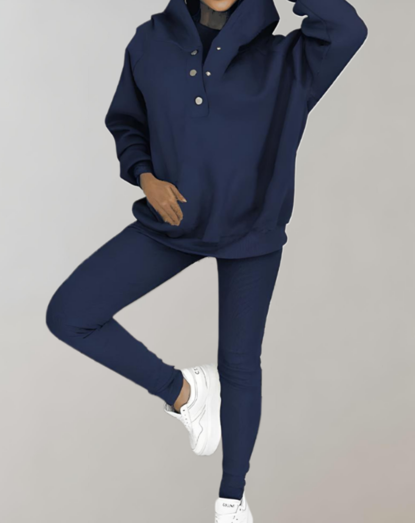 Moderne 2-delt sæt med jakke og benklæder til kvinder