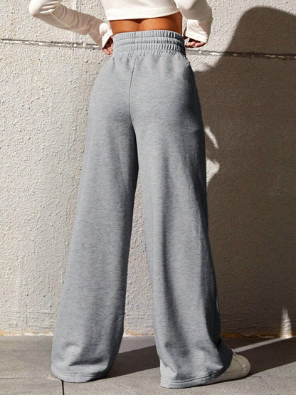 Fritidssweatpants med brede ben til kvinder