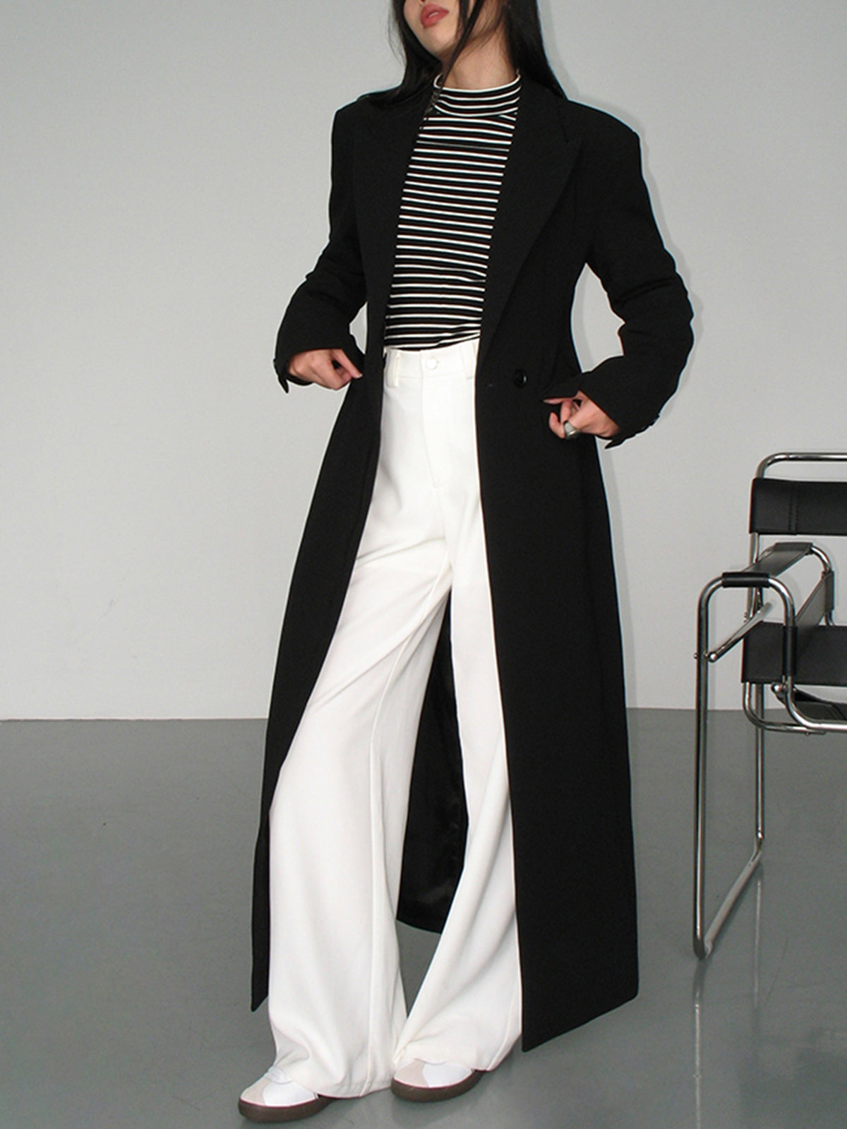 Lang trenchcoat jakke til kvinder