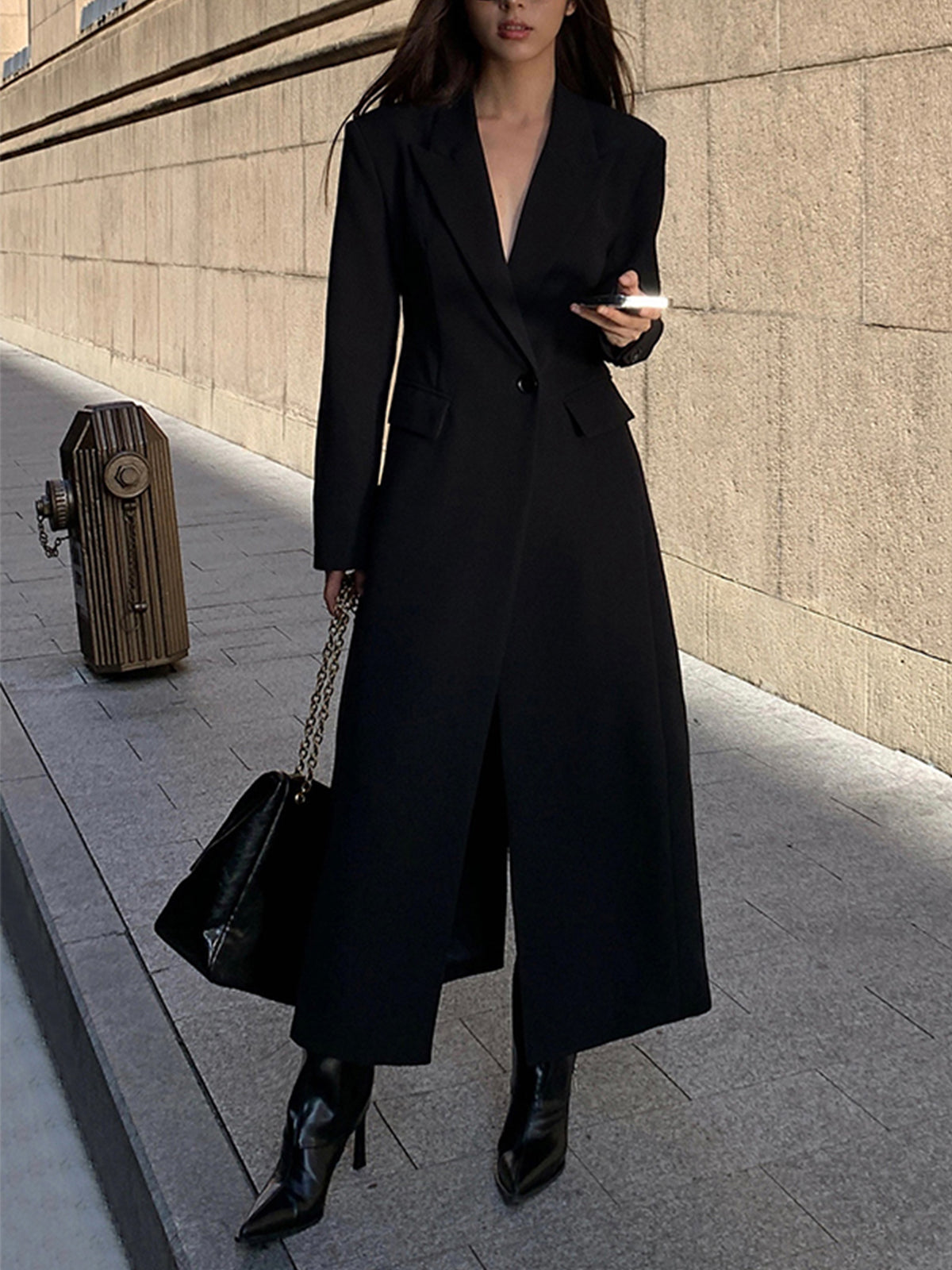 Lang trenchcoat jakke til kvinder