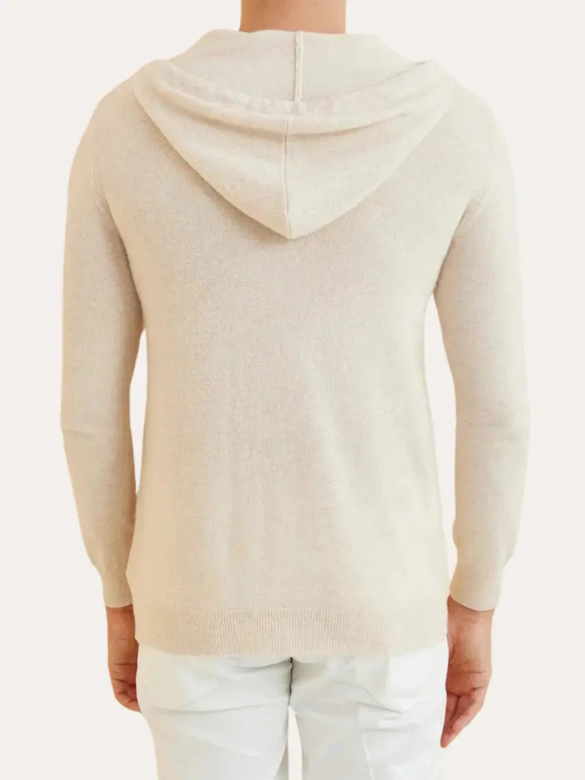 Essential Cashmere Beige hættetrøje