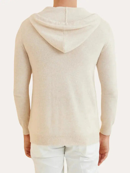 Essential Cashmere Beige hættetrøje