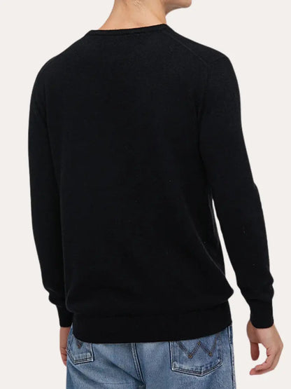 Premium sort sweater til mænd