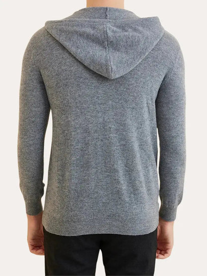 Essential Cashmere Grå hættetrøje