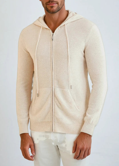 Essential Cashmere Beige hættetrøje