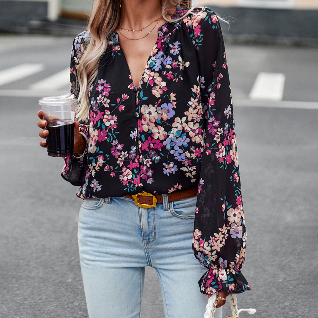 Moderigtigt blomsterbluse