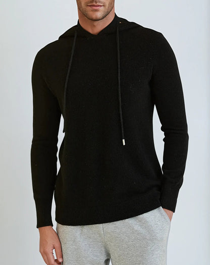 Essential Cashmere Sort hættetrøje