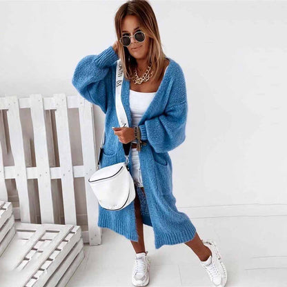 Overdimensioneret frakke med åben front