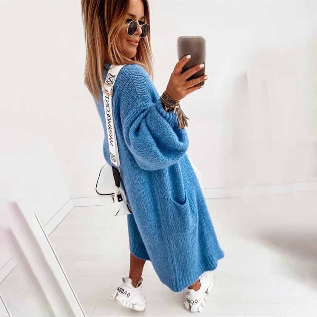 Overdimensioneret frakke med åben front