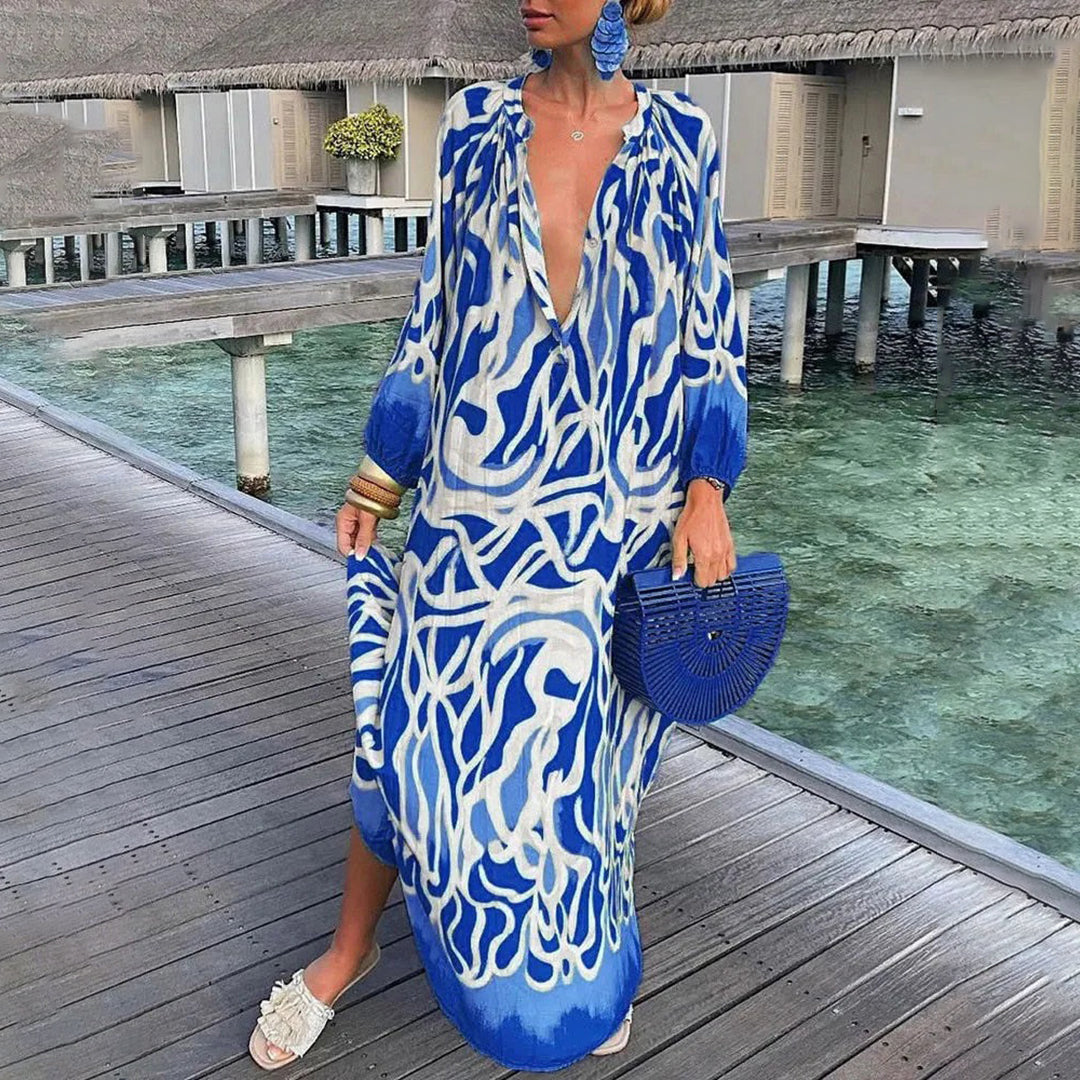 Levende kaftan maxikjole