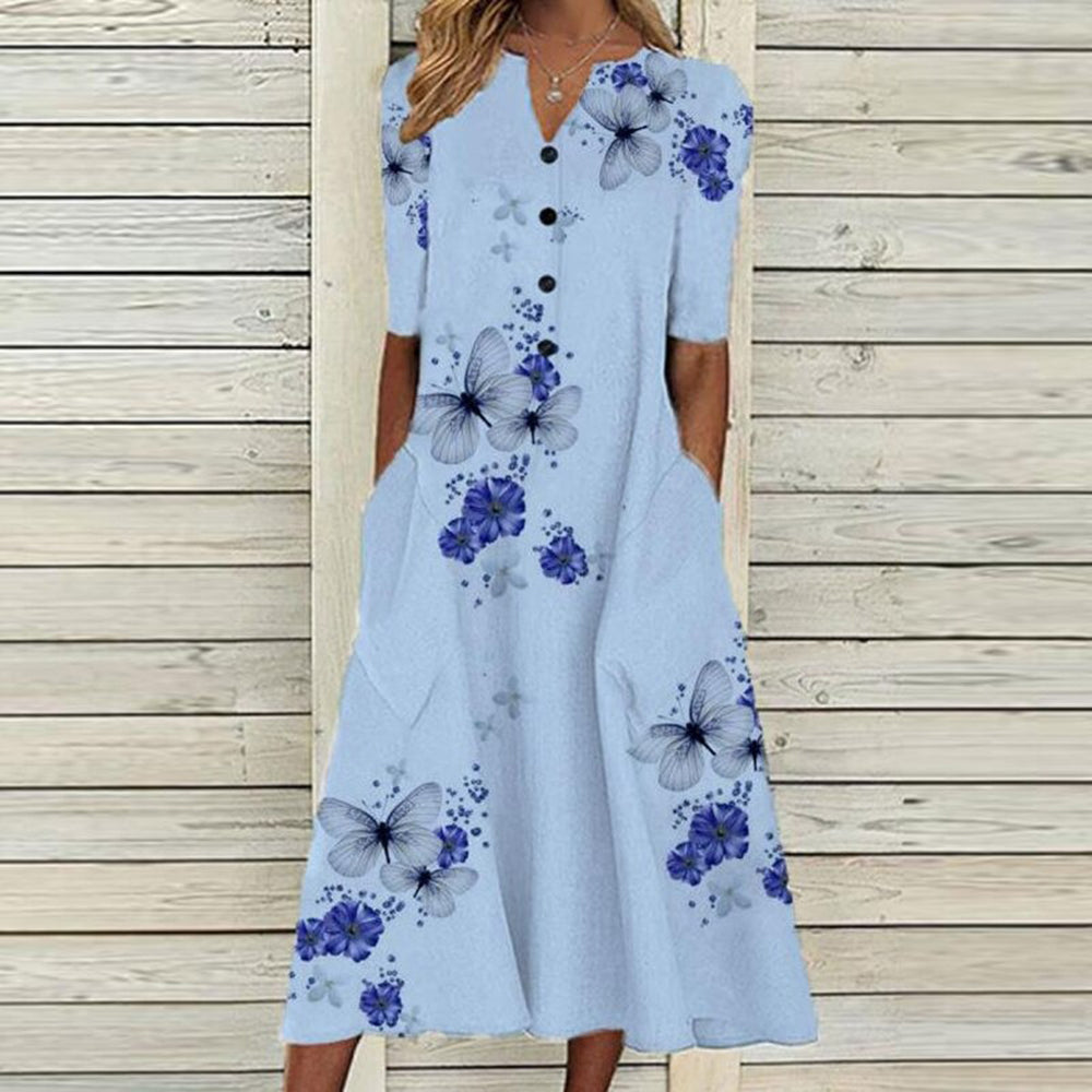 Blomstret kjole