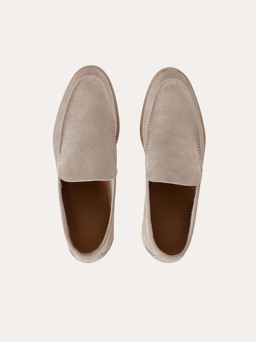 Raffinerede Beige loafers i ruskind