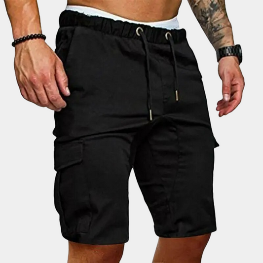 Strækbare cargo-shorts