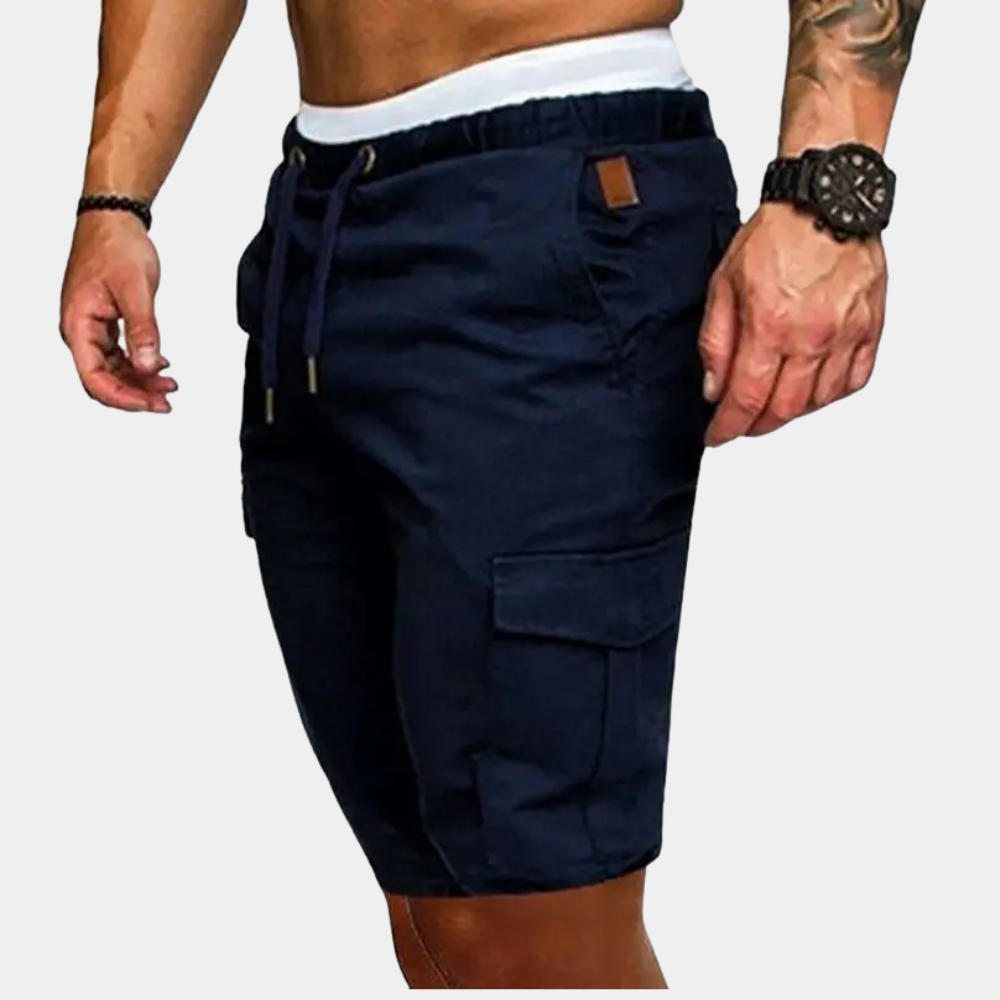 Strækbare cargo-shorts