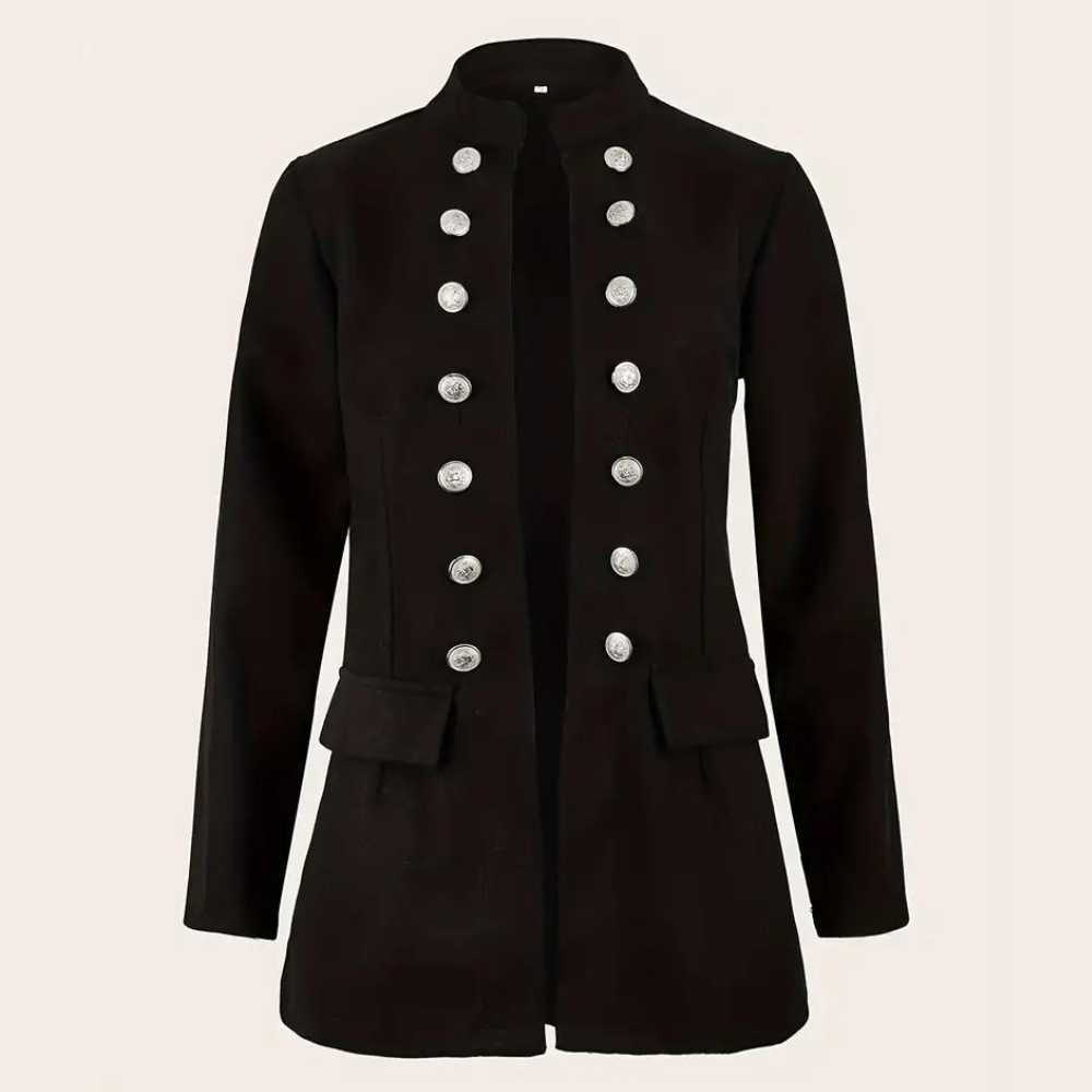 Afslappet blazer til kvinder med knapper foran