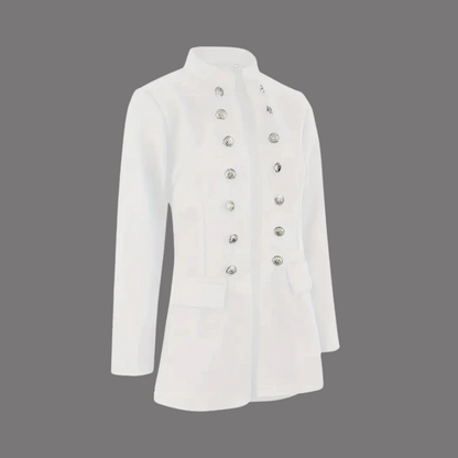 Afslappet blazer til kvinder med knapper foran