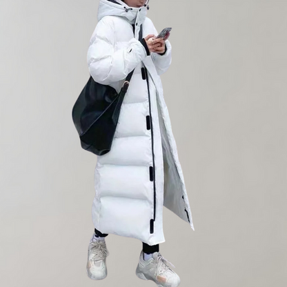 Vinterjakke med dun og puffer til kvinder