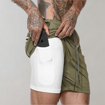 Fitness løbeshorts til mænd