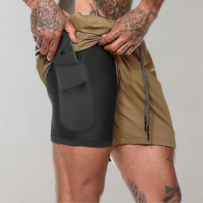 Fitness løbeshorts til mænd