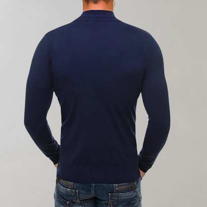 Varm sweatshirt med lynlås til mænd