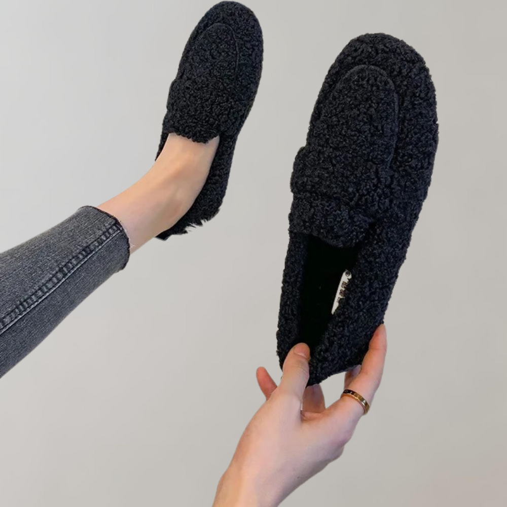 Bløde plyssede loafers til kvinder