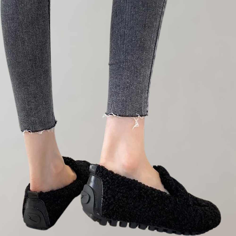 Bløde plyssede loafers til kvinder