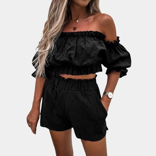 Off-shoulder sæt til kvinder