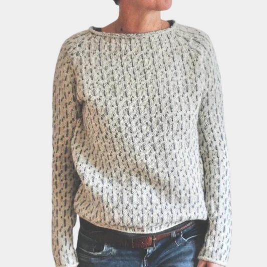 Casual strikket langærmet sweater
