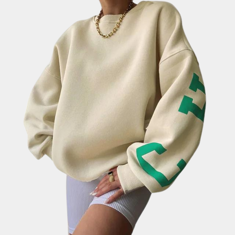 Tyk sweater med Chicago Print