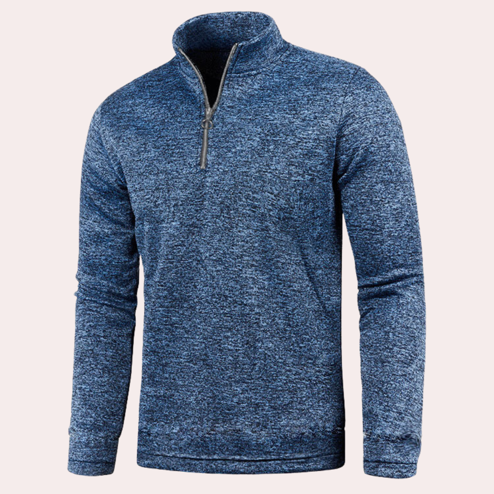 Stilfuld og varm sweatshirt med lynlås til mænd