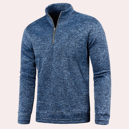Stilfuld og varm sweatshirt med lynlås til mænd