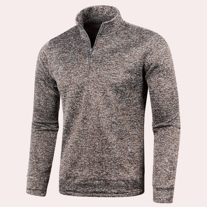Stilfuld og varm sweatshirt med lynlås til mænd
