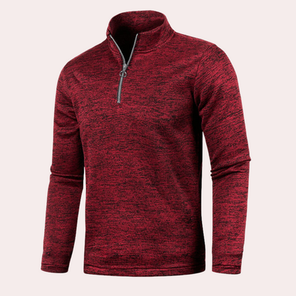 Stilfuld og varm sweatshirt med lynlås til mænd