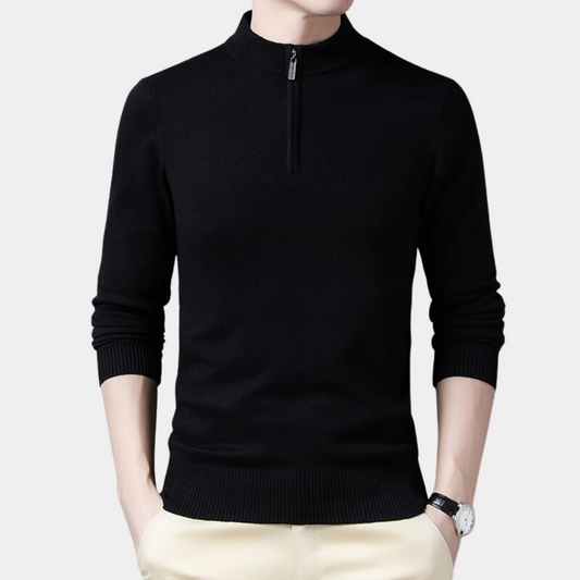 Afslappet sweatshirt med lynlås til mænd