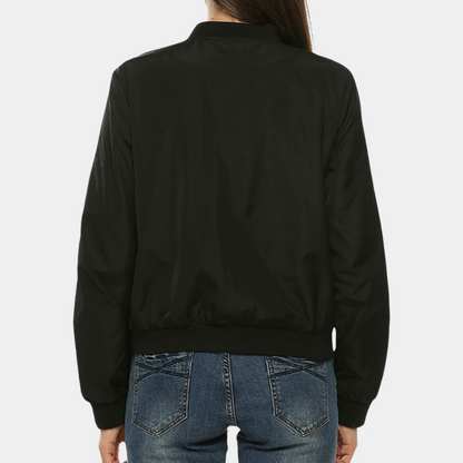 Jakke med lille krave og lynlås