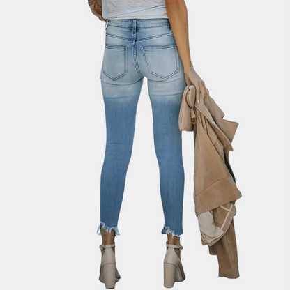 Revne jeans til kvinder med knapper