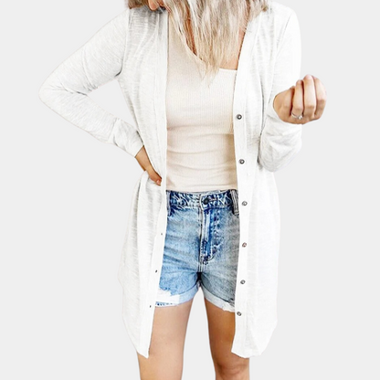 Enkeltradet strikket cardigan