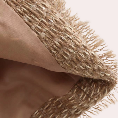 Tekstureret tweed-jakke med knapper