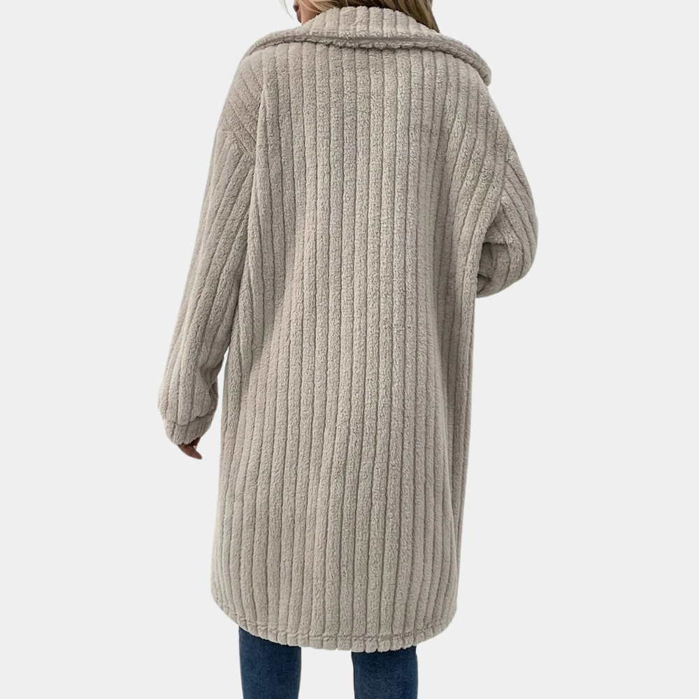 Lang fleecejakke til kvinder