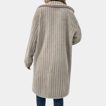 Lang fleecejakke til kvinder