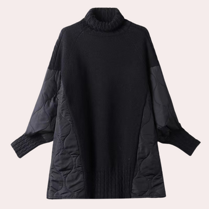 Lang rullekravesweater til kvinder