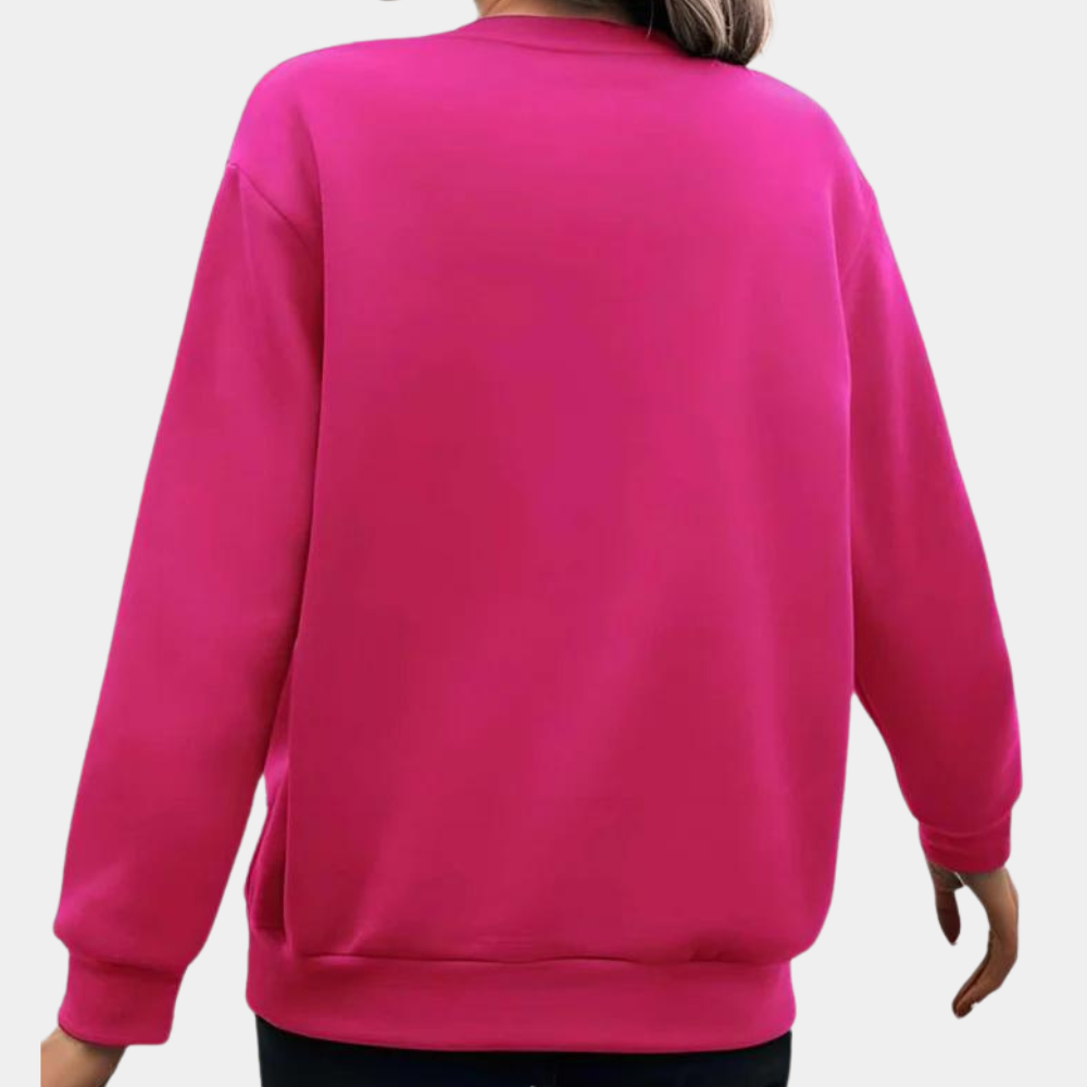 Langærmet sweater med hjertemotiv