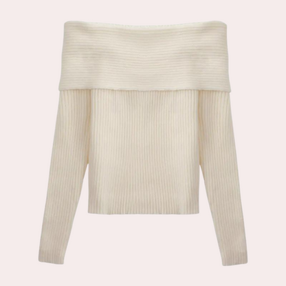Strikket sweater uden skuldre